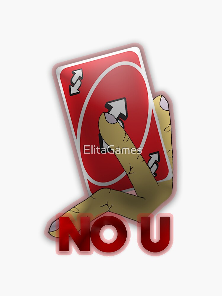 Uno Card No U Sticker By Elitagames Redbubble 2899