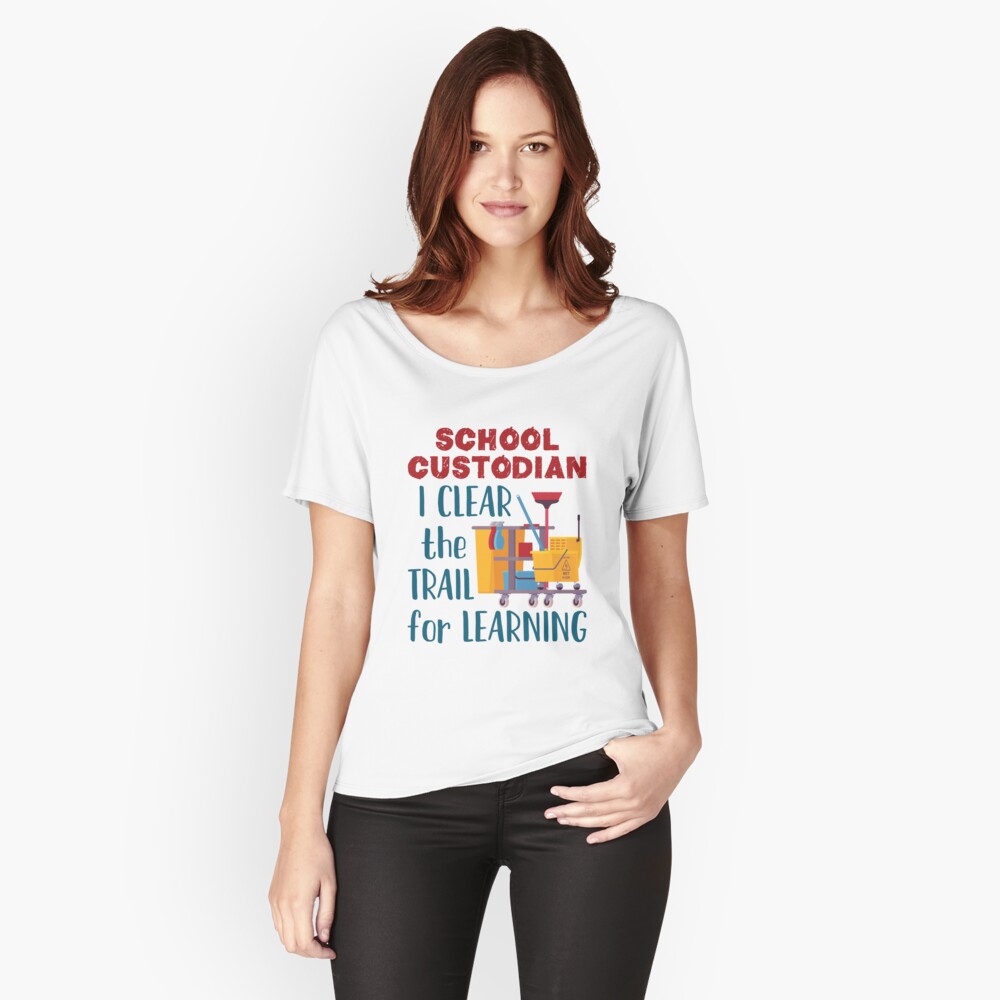 Vintage School Custodian Clear The Trail Learning Back To School Janitor T- Shirt - Guineashirt Premium ™ LLC