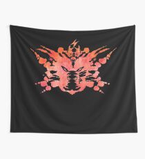 Pikachu Rorschach Test (Red) Wall Tapestry