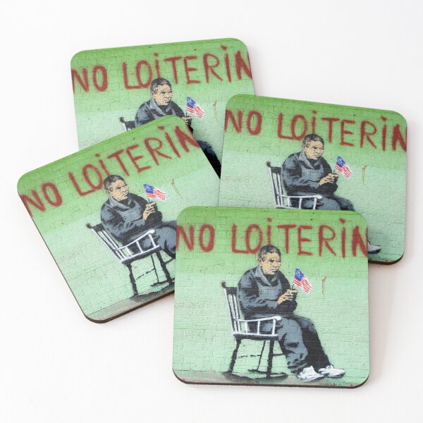 Item preview, Banksy No Loitering Art  designed and sold by SharpWallArts.