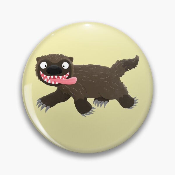 Item preview, Funny hungry wolverine animal cartoon  designed and sold by FrogFactory.