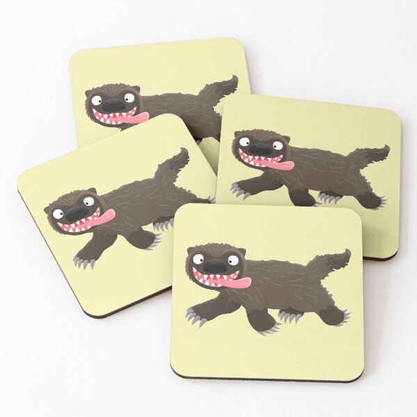 Item preview, Funny hungry wolverine animal cartoon  designed and sold by FrogFactory.