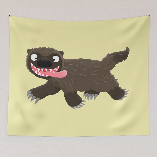 Item preview, Funny hungry wolverine animal cartoon  designed and sold by FrogFactory.