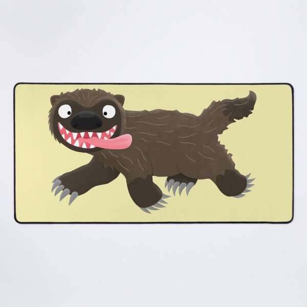 Item preview, Funny hungry wolverine animal cartoon  designed and sold by FrogFactory.