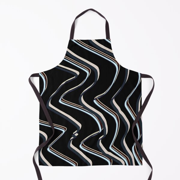 Item preview, Abstract brown, blue, black and beige wavy lines designed and sold by CottagePop.