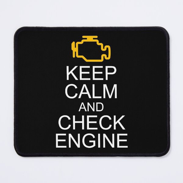 Item preview, Keep calm and check engine designed and sold by Small Cars Shop.