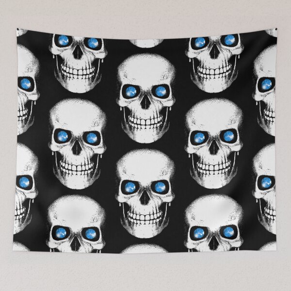 Item preview, Skull with Blue Brilliant Crystals designed and sold by GraffiTimi.