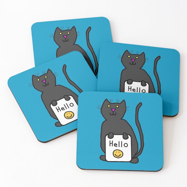 Item preview, Cute Cat says Hello designed and sold by ellenhenry.