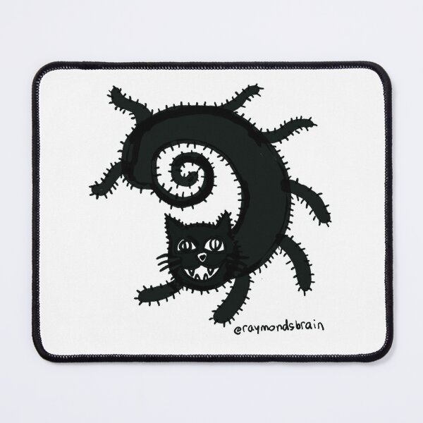 Item preview, Furry black cat with eight legs in a spiral designed and sold by Raymond Nakamura.