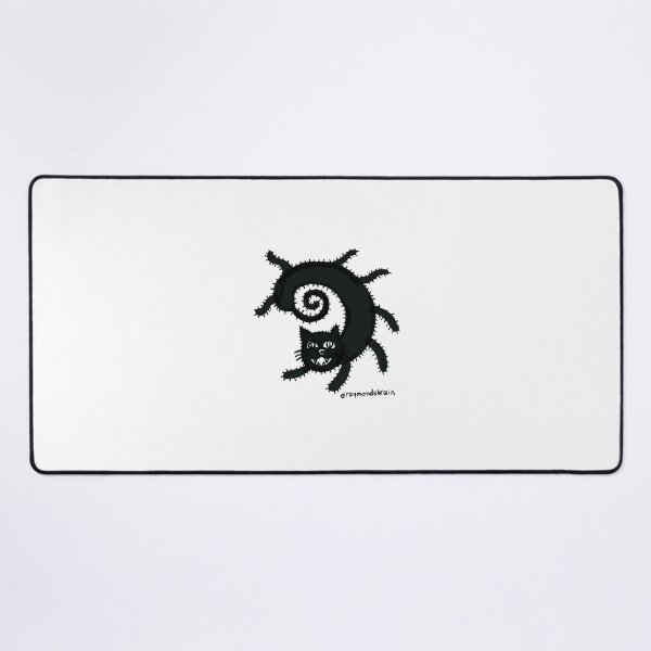 Item preview, Furry black cat with eight legs in a spiral designed and sold by Raymond Nakamura.