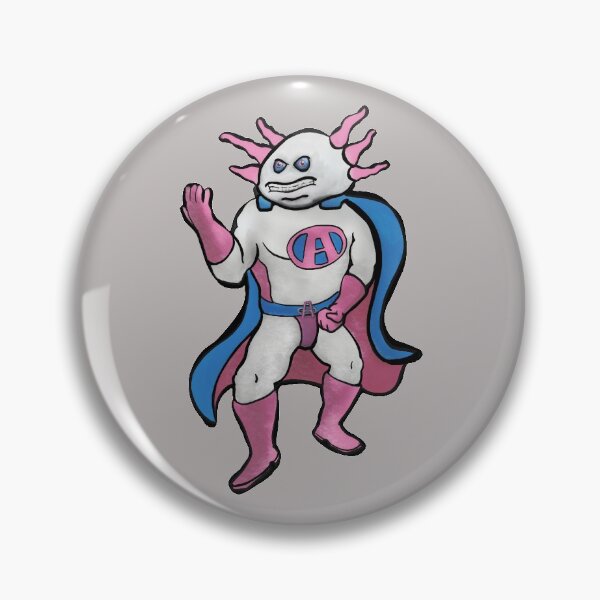 Aperçu de l'œuvre Incroyable Axolotl dans son costume de super-héros créée et vendue par kingroy.