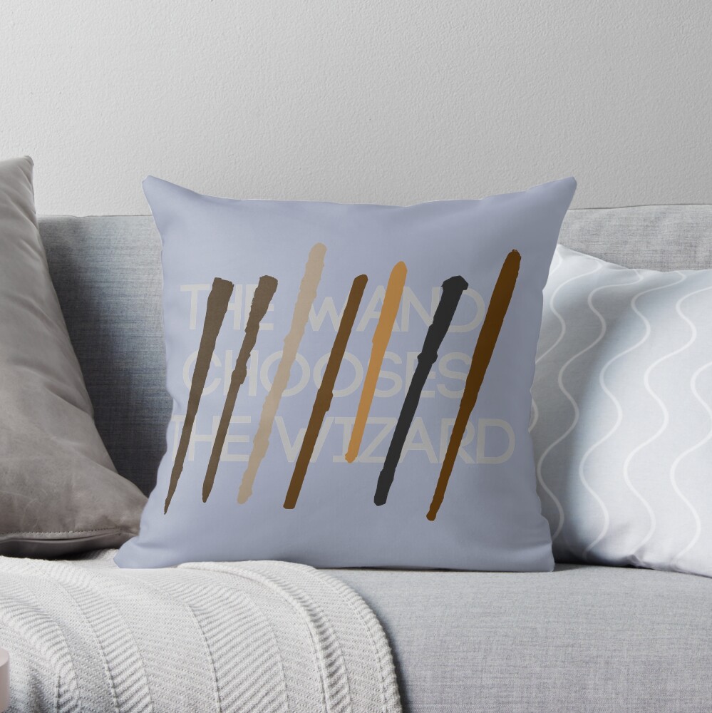 The Wand Chooses The Wizard Throw Pillow