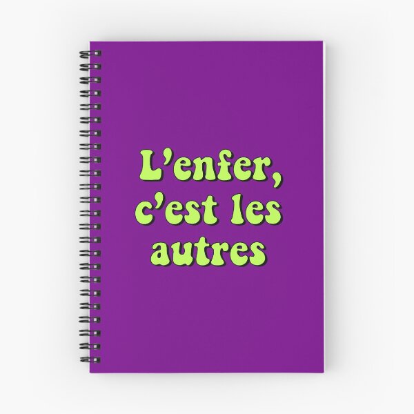Item preview, Hell is other people Jean Paul Sartre French quote designed and sold by Bookup.