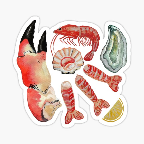"Seafood" Sticker for Sale by JLoiseau Redbubble