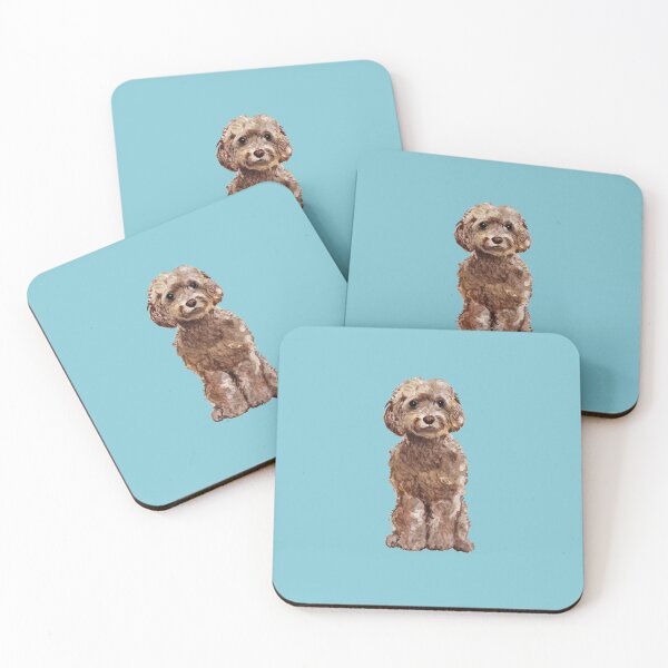 Item preview, Cockapoo dog Watercolor art designed and sold by meowspring.