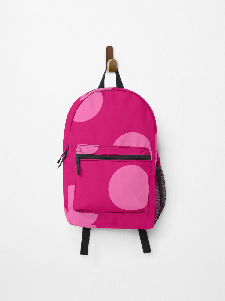 Hotpink Polka Dot Backpack American Girl 16 inch Backpack Black Polka Dot With Hot Pink  main image 4