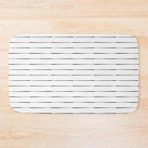 Item preview, Abstract black horizontal dashed lines seamless pattern on white background designed and sold by TheWalnut.