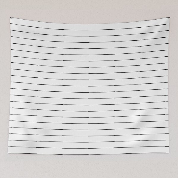 Item preview, Abstract black horizontal dashed lines seamless pattern on white background designed and sold by TheWalnut.