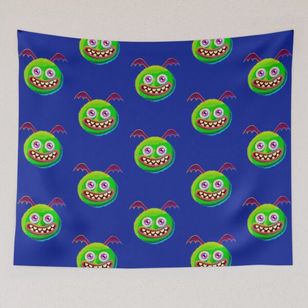 Item preview, Fluffy green monster designed and sold by DesignsBySaxton.