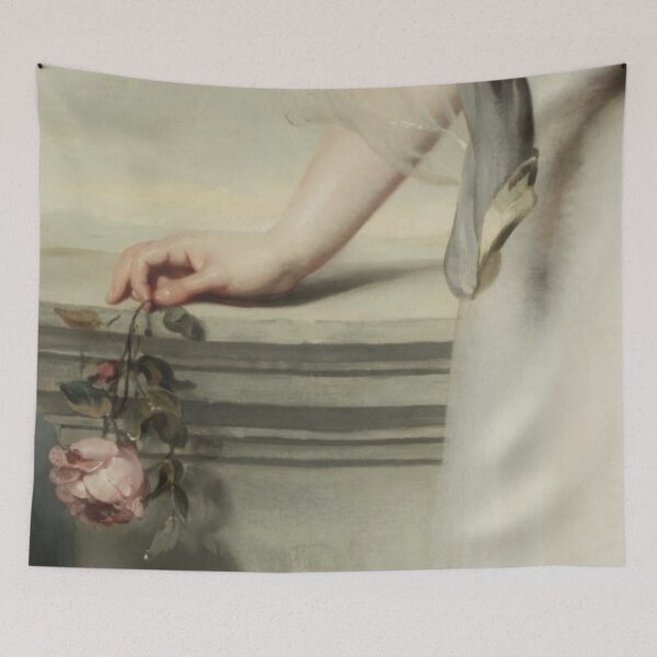 Item preview, Woman Holding Rose Renaissance Painting  designed and sold by Bellathewilde.
