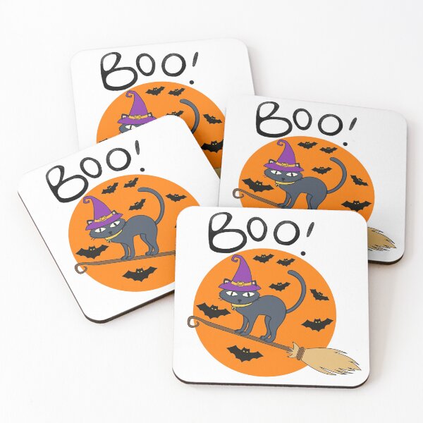 Item preview, Cat On Broom- Funny Halloween  designed and sold by Vicky021.