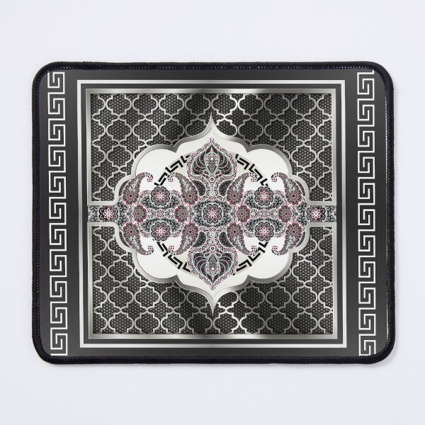 Item preview, Greek Key Border Black Silver and White Design designed and sold by Yiorgos Designs.
