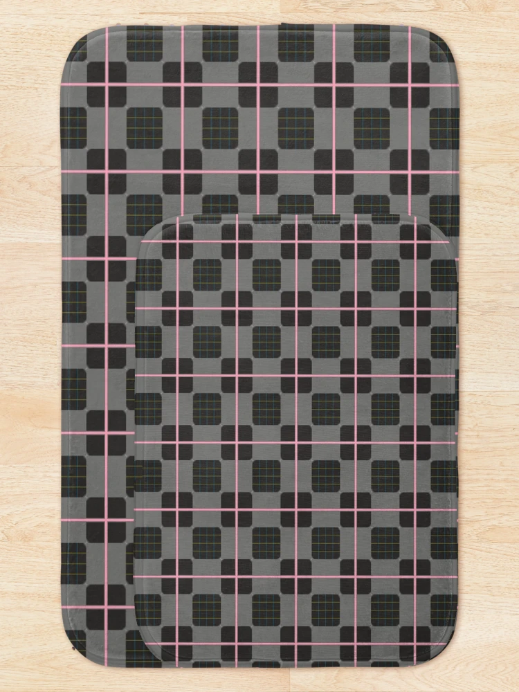 Thumbnail 5 of 6, Bath Mat, Geometric Patterns Using Square And Lines Design 1 designed and sold by ClassyPatterns.