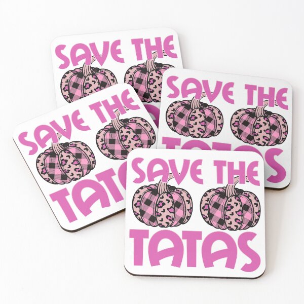 Item preview, Save The Tatas Cool Breast Cancer Awareness Pink Pumpkins designed and sold by odrito.