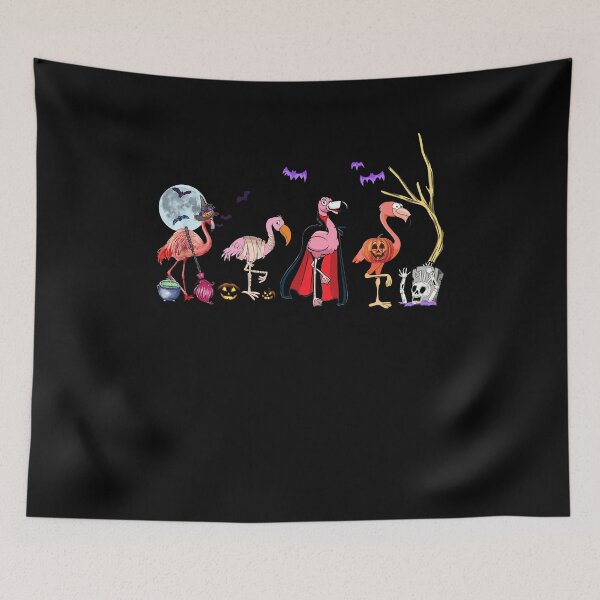 Item preview, Halloween Pink Flamingo Witch Vampire Mummy designed and sold by BaseStore.
