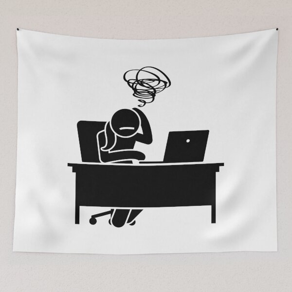 Item preview, Woman Confused While Looking At The Laptop - Stickman Black Version designed and sold by Stickman--.