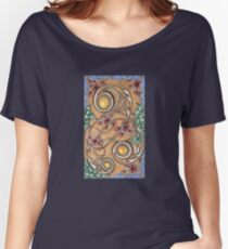 Verticle, Yellow Topaz, Floral Cascade Women's Relaxed Fit T-Shirt