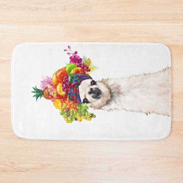 Item preview, Llama with Fruits Flower Crown designed and sold by bignosework.