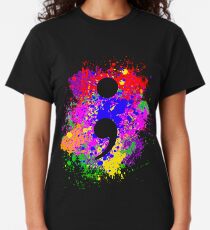 Semicolon Paint Splatter Classic T-Shirt