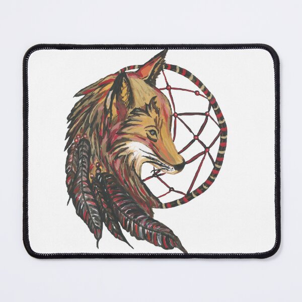 Item preview, Indian dream catcher with fox's head designed and sold by BebiCervin.