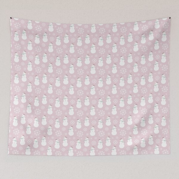 Item preview, Pink Christmas Snowman Seamless, Christmas Pattern  designed and sold by OneAction.