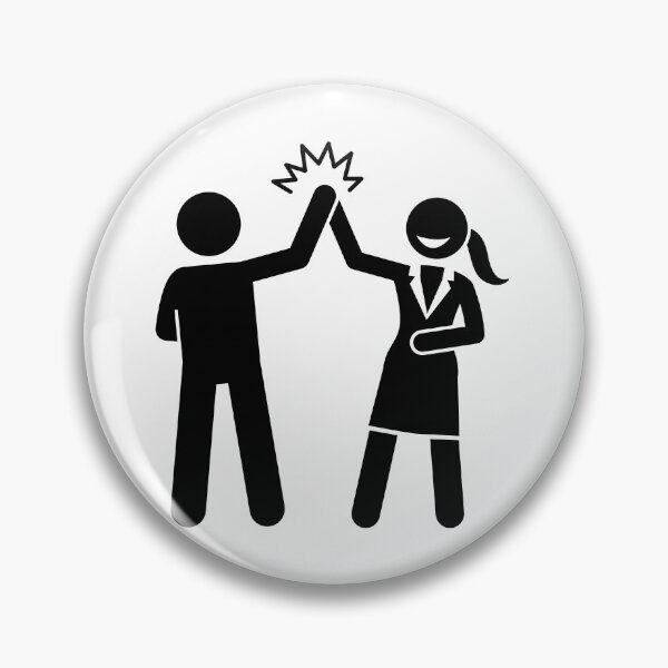 Item preview, Businesswoman High Five With A Man - Stickman Black Version designed and sold by Stickman--.