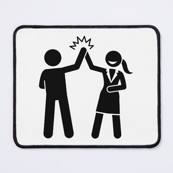 Item preview, Businesswoman High Five With A Man - Stickman Black Version designed and sold by Stickman--.