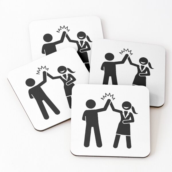 Item preview, Businesswoman High Five With A Man - Stickman Black Version designed and sold by Stickman--.