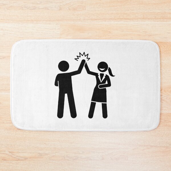 Item preview, Businesswoman High Five With A Man - Stickman Black Version designed and sold by Stickman--.