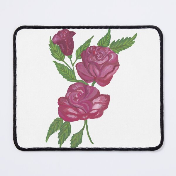 Item preview, Flora, roses, violet, dark red, gouche-acrylique, drawing, Bebicervin designed and sold by BebiCervin.