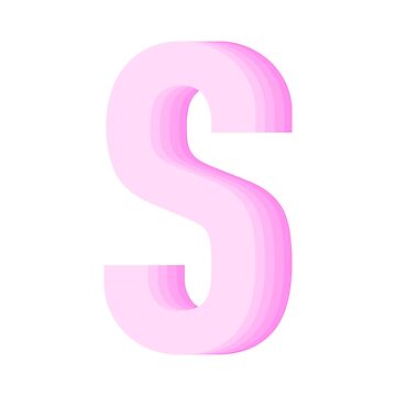 Pink Letter S Sticker for Sale by TheMonogramShop