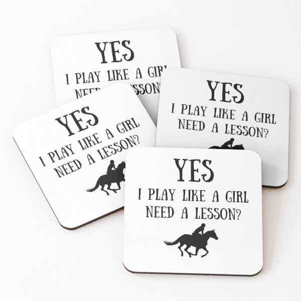Item preview, Horse riding: Yes I play like a girl, Need a lesson? designed and sold by TheGreenGoat.