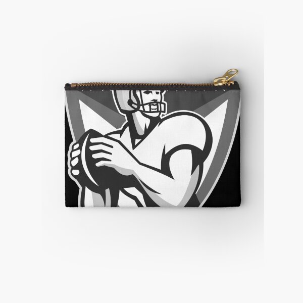 Item preview, American Football Player Throwing Ball Grayscale designed and sold by patrimonio.