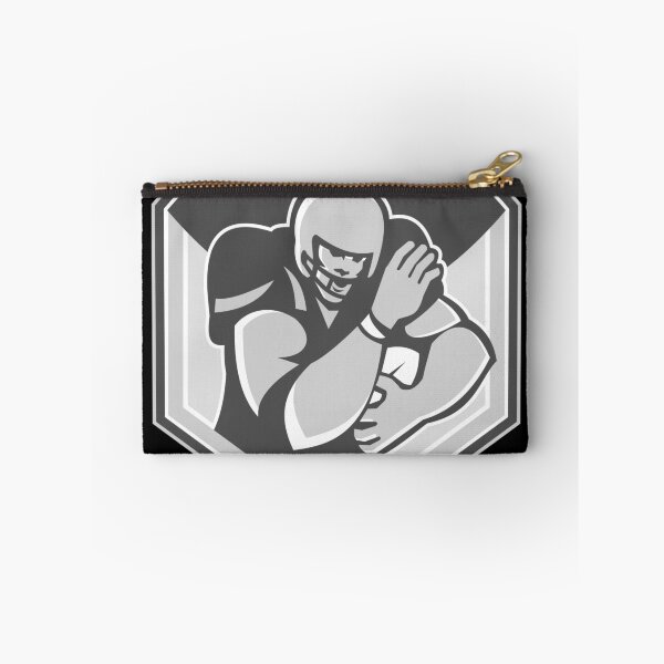 Item preview, American Gridiron Football Player Fending Grayscale designed and sold by patrimonio.