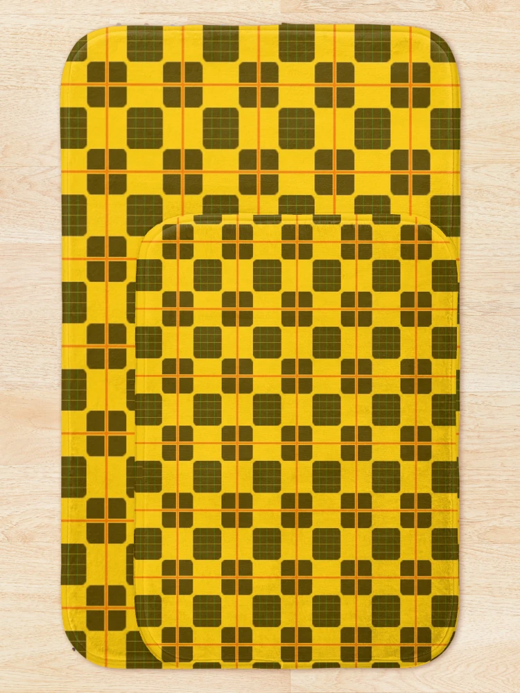 Thumbnail 5 of 6, Bath Mat, Geometric Patterns Using Square And Lines Design 4 designed and sold by ClassyPatterns.
