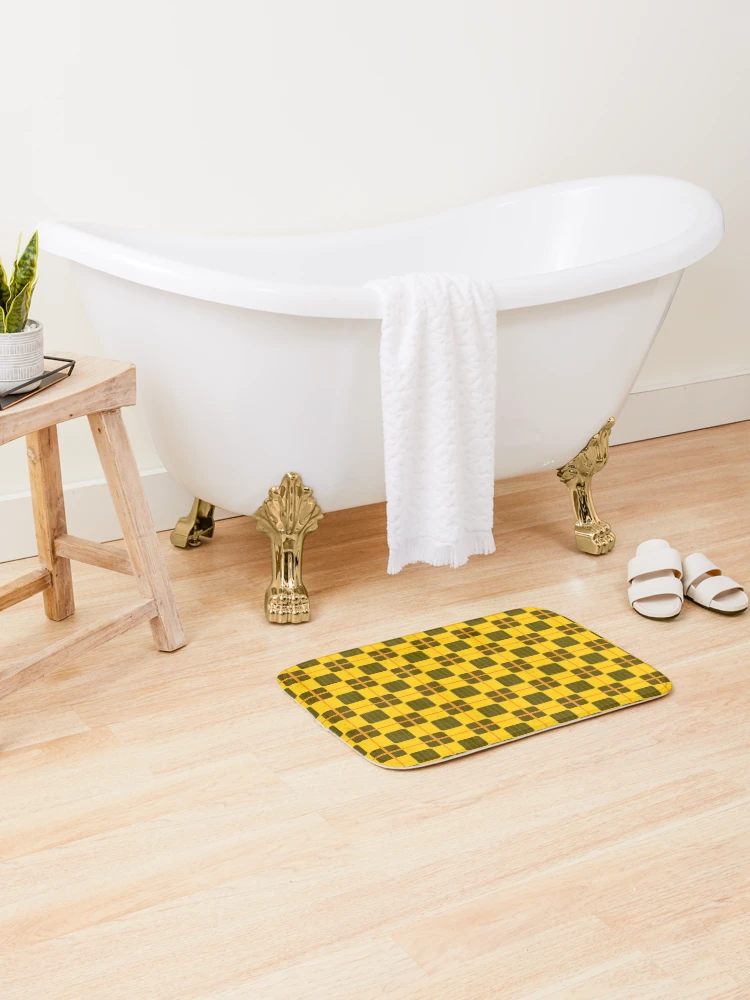 Thumbnail 2 of 6, Bath Mat, Geometric Patterns Using Square And Lines Design 4 designed and sold by ClassyPatterns.