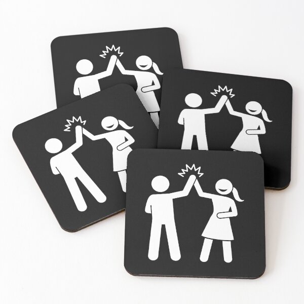 Item preview, woman High Five With A Man - Stickman Black Version designed and sold by Stickman--.