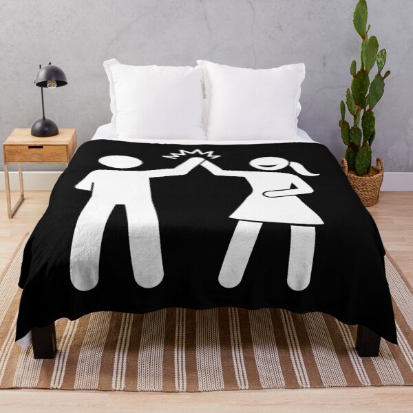 Item preview, woman High Five With A Man - Stickman Black Version designed and sold by Stickman--.