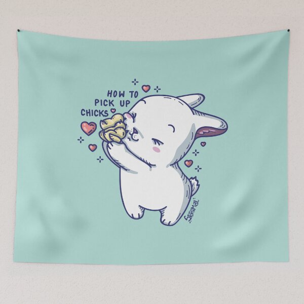 Item preview, Kawaii Cute bunny rabbit knows how to pick up chicks designed and sold by SPIRIMAL.