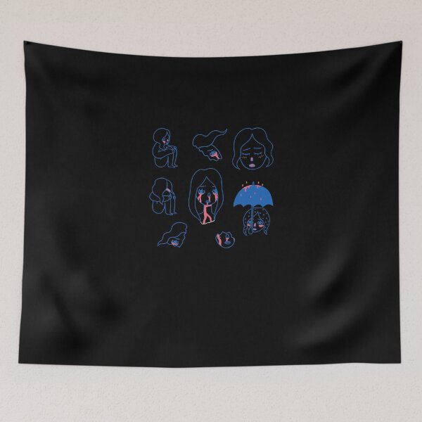 Item preview, Sad girl sticker pack designed and sold by Margaretsse.